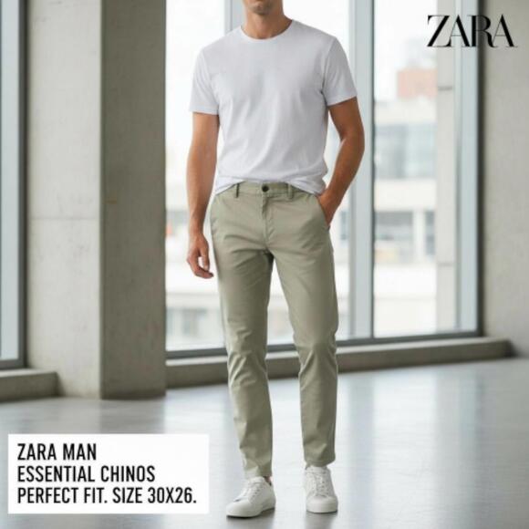 Zara Other - ZARA Man Essential Chinos Perfect Fit Size 30x26